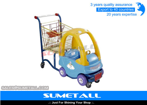 Porcellana Carrello divertente su misura di acquisto del supermercato con la carrozza della plastica del gioco dei bambini fornitore